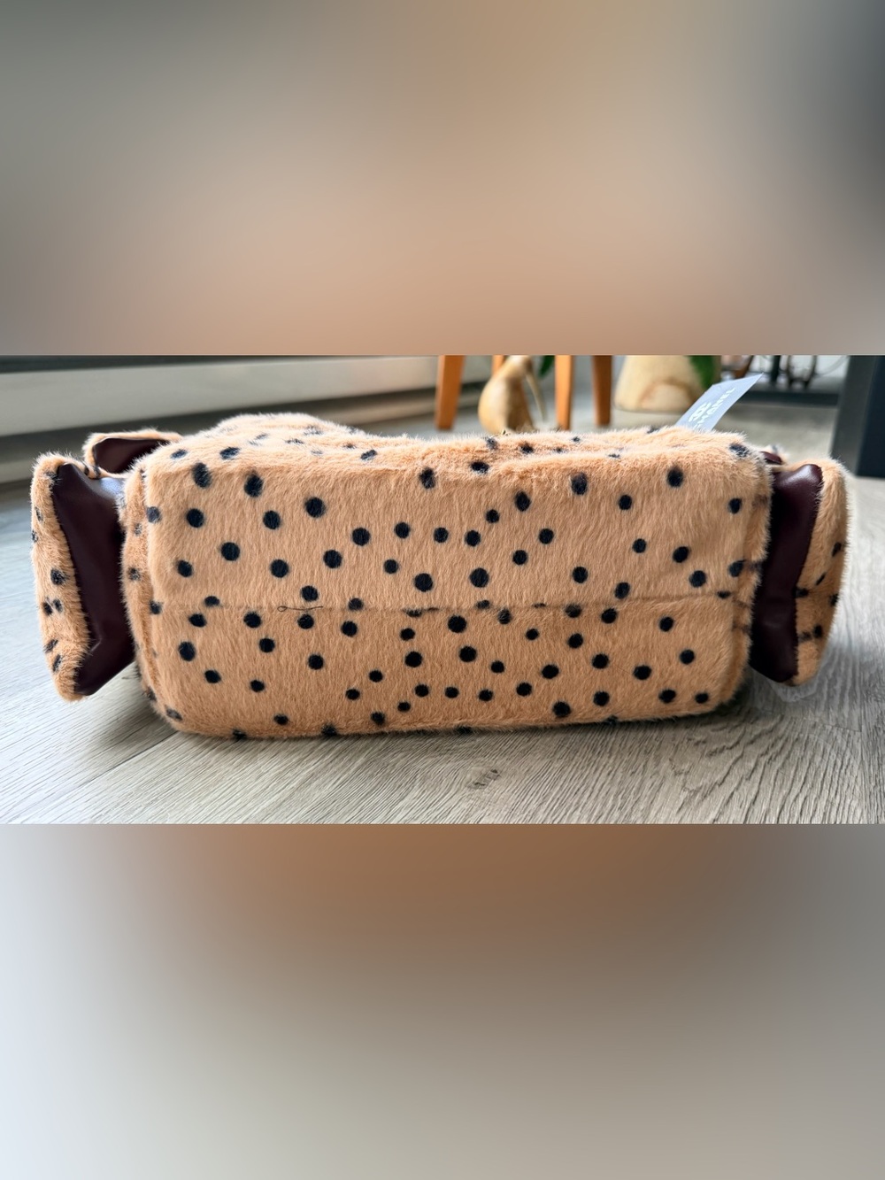FULL SET NEW Source Unknown Chanel Pony Hair Mini 25 Cheetah Polka Dot Print Bag - Picture 7 of 16